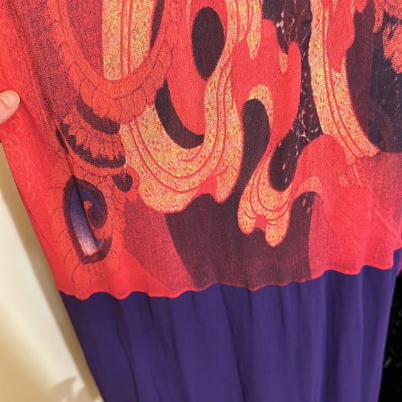 Vivienne Tam long mesh 90’s Y2K Buddha Kiss Dress - Picture 11 of 12